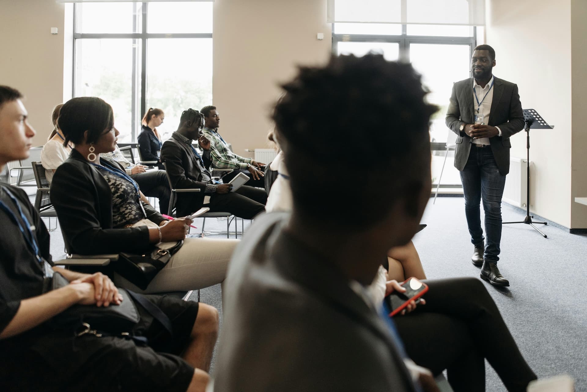 An instructor leading a professional development session